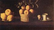 Francisco de Zurbaran Still Life with Lemons,Oranges and Rose Germany oil painting reproduction